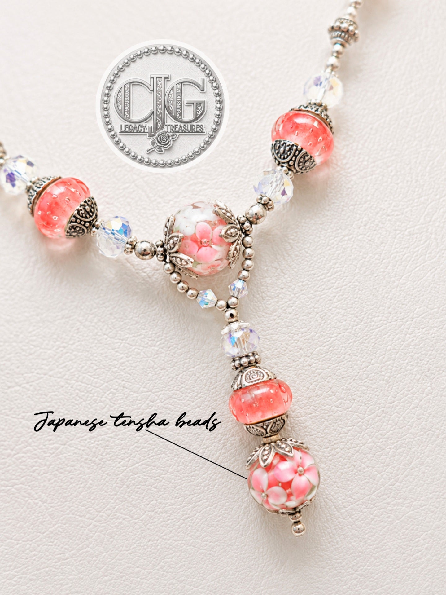 Cherry Blossom Pandora Bead Lariat Necklace