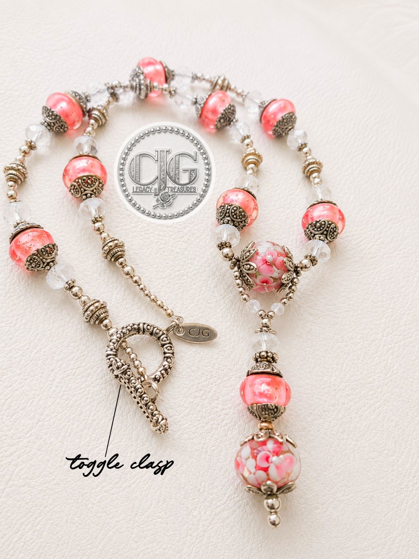 Cherry Blossom Pandora Bead Lariat Necklace