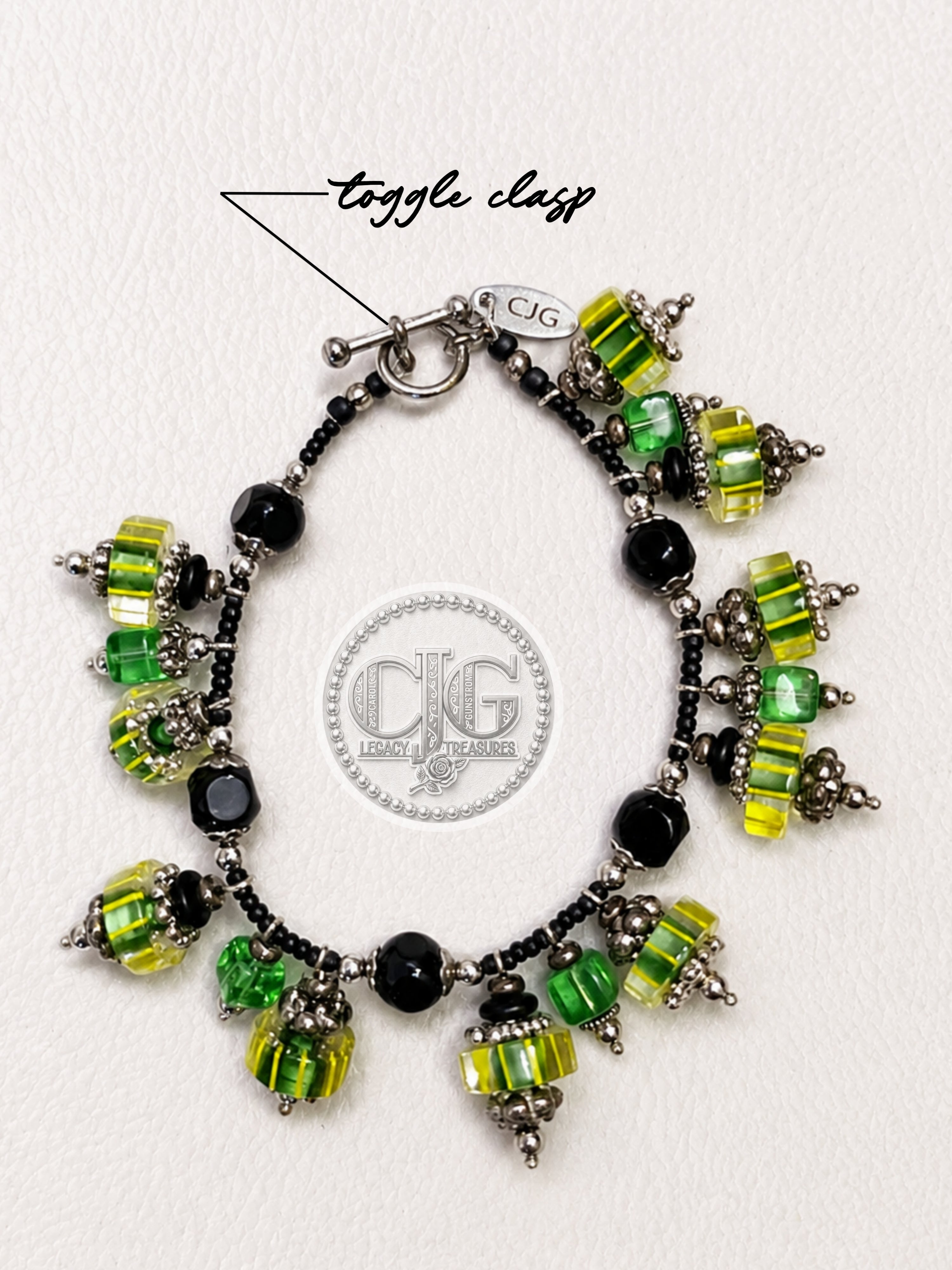 Emerald Isle Headpin Charm Bracelet