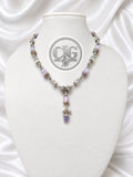 Lavender Rose Garden Lampwork Necklace