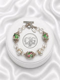 Garden Rose Lampwork Bracelet