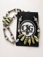 Sage Green Biwa Pearl Necklace