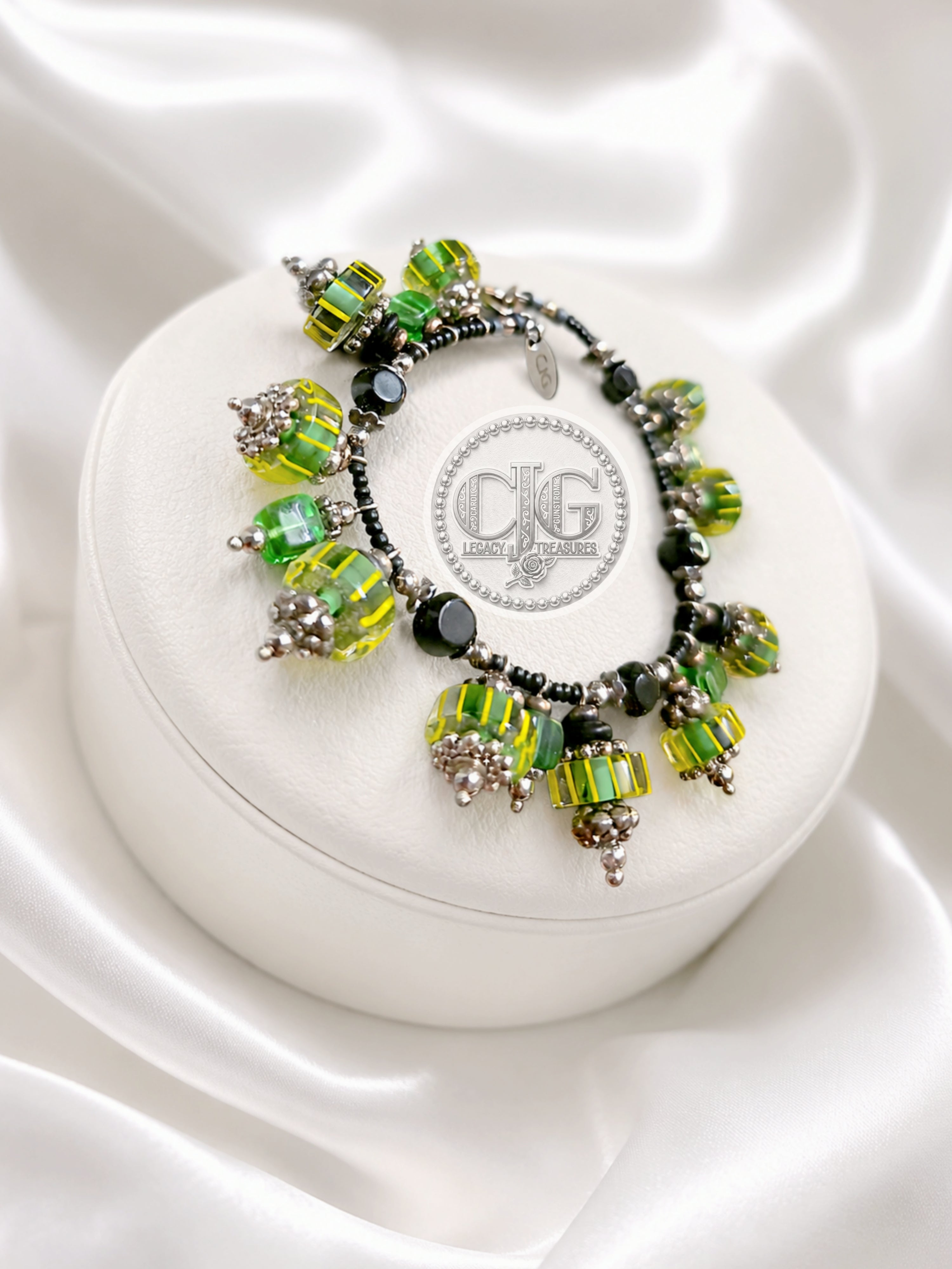 Emerald Isle Headpin Charm Bracelet