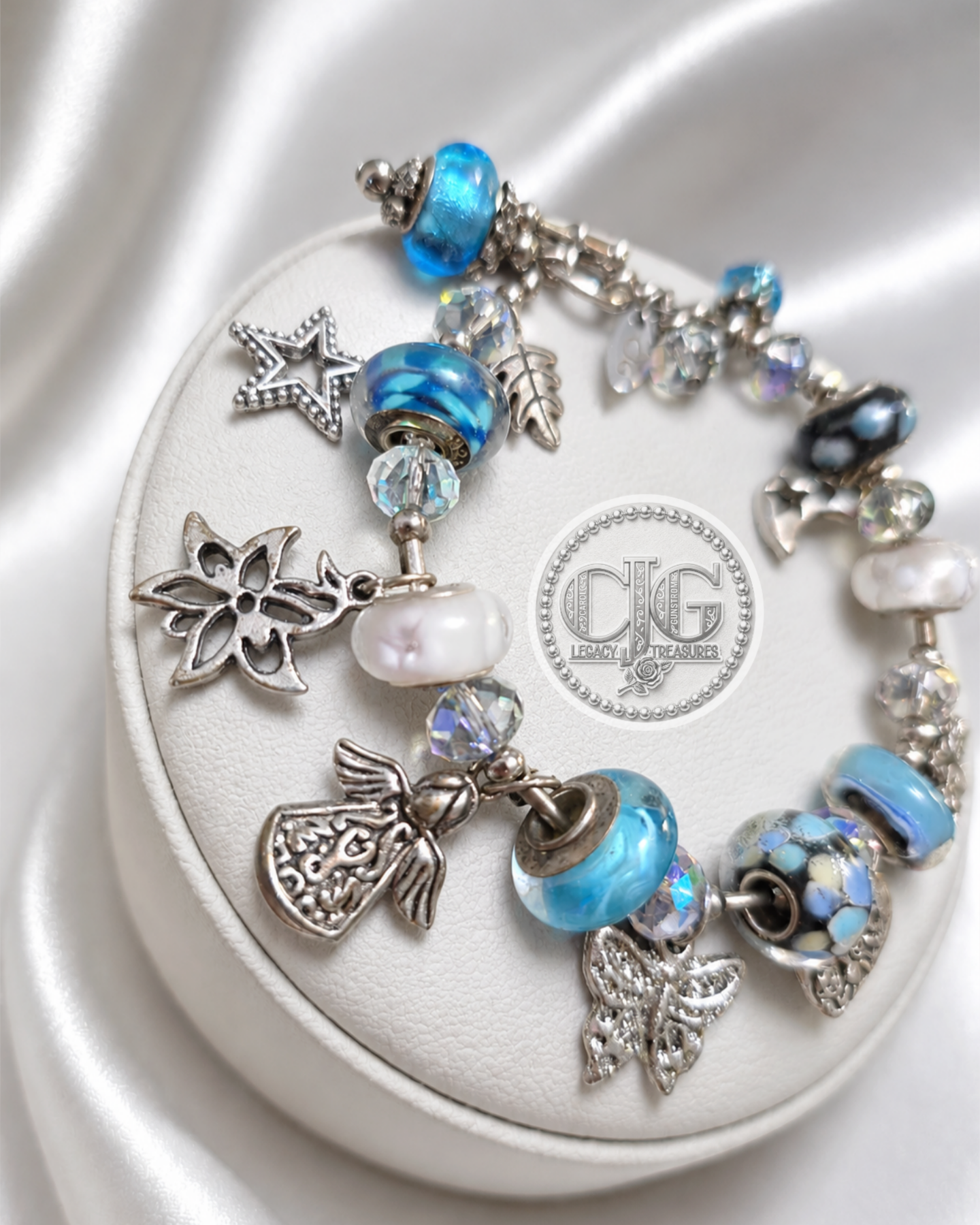Aqua Seasons Charm Bracelet