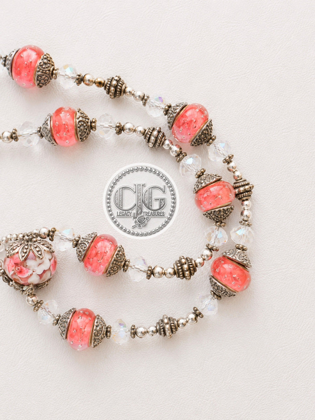 Cherry Blossom Pandora Bead Lariat Necklace