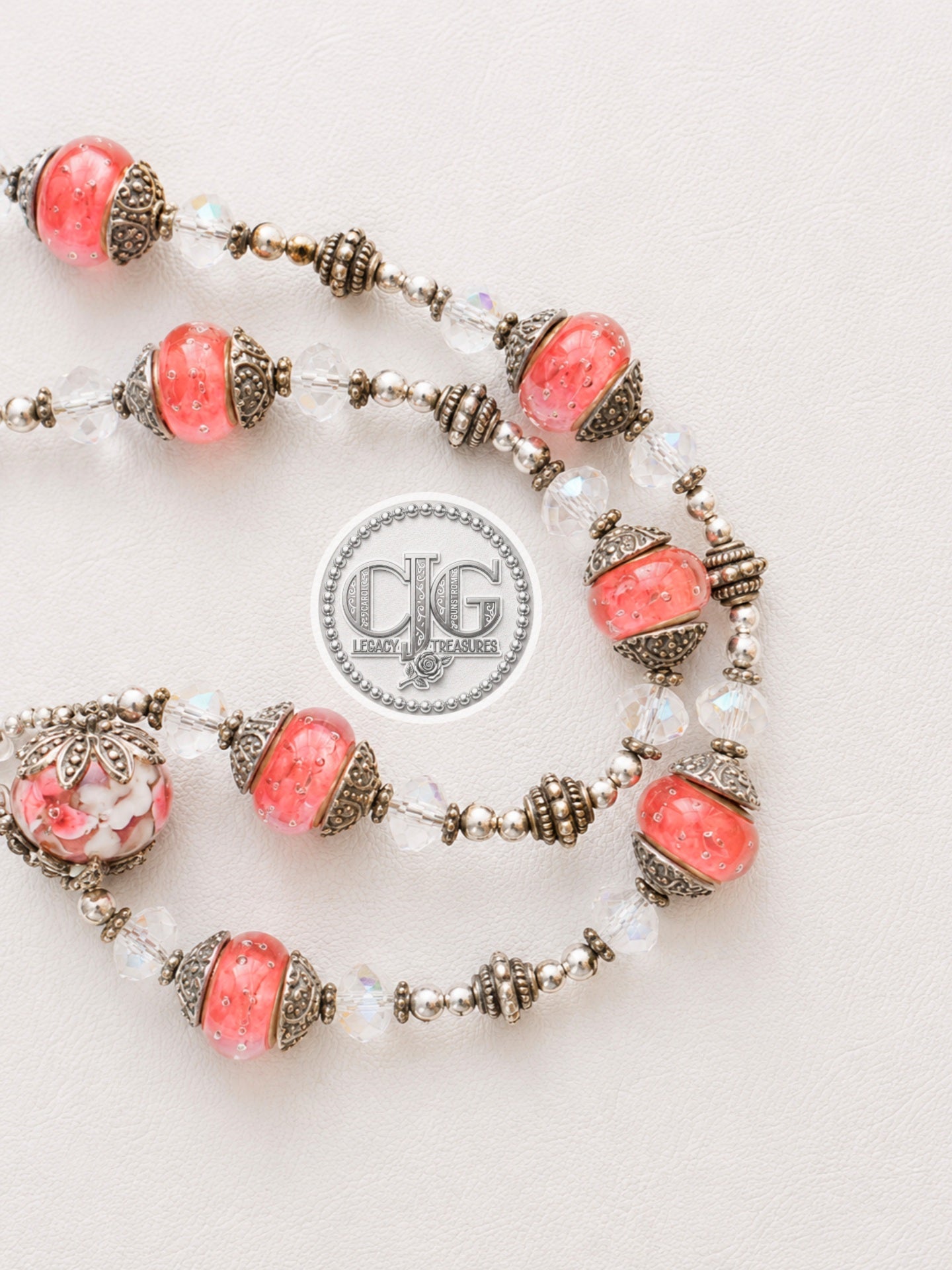 Cherry Blossom Pandora Bead Lariat Necklace