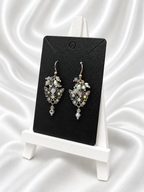 Iridescent Butterfly Crystal Cluster Earrings