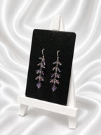 Purple Crystal Cascade Earrings