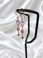 Lavender-Blush Crystal Copper Earrings