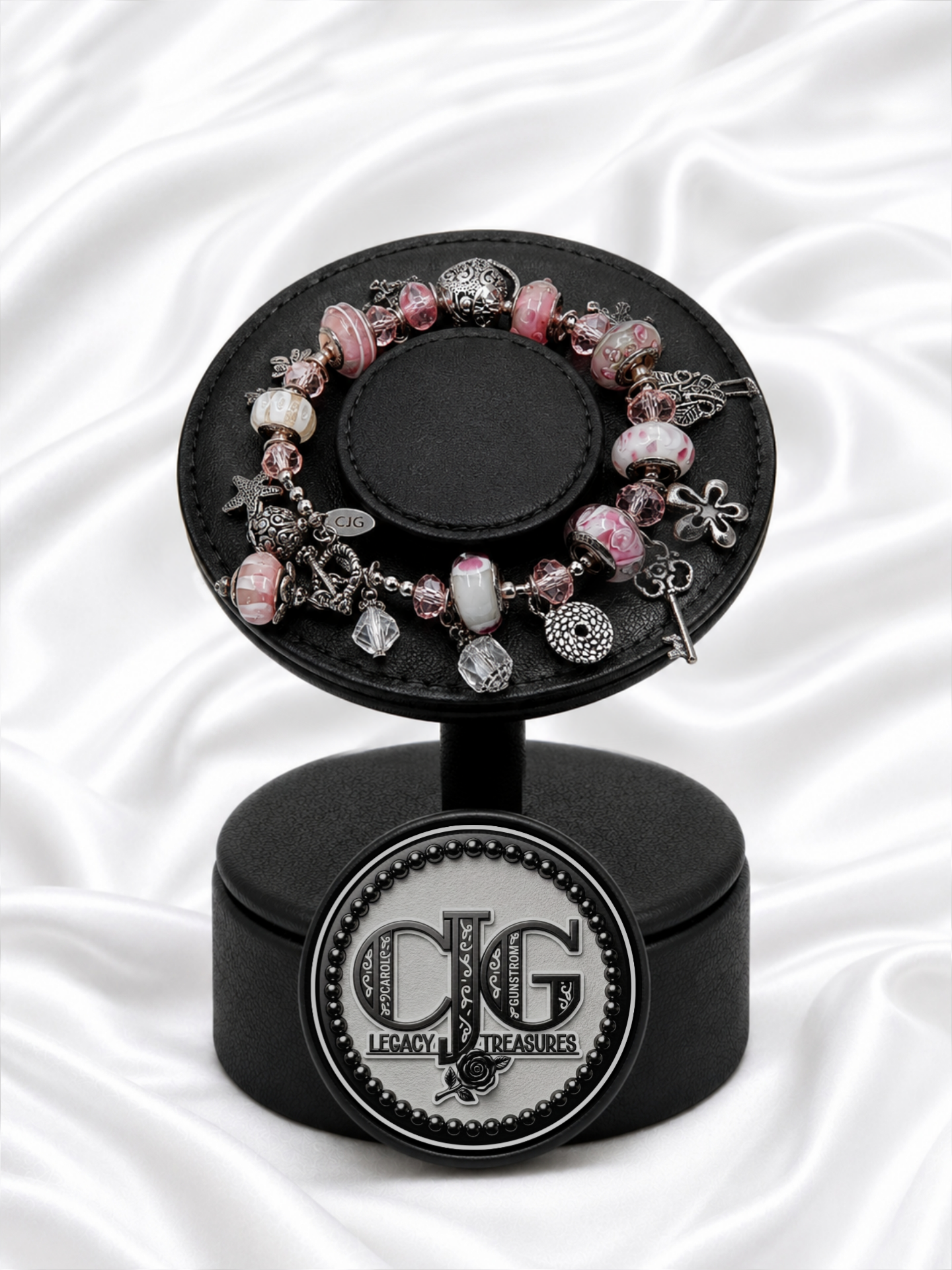 Pink Blossom Trollbead Charm Bracelet
