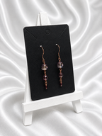 Lavender-Blush Crystal Copper Earrings