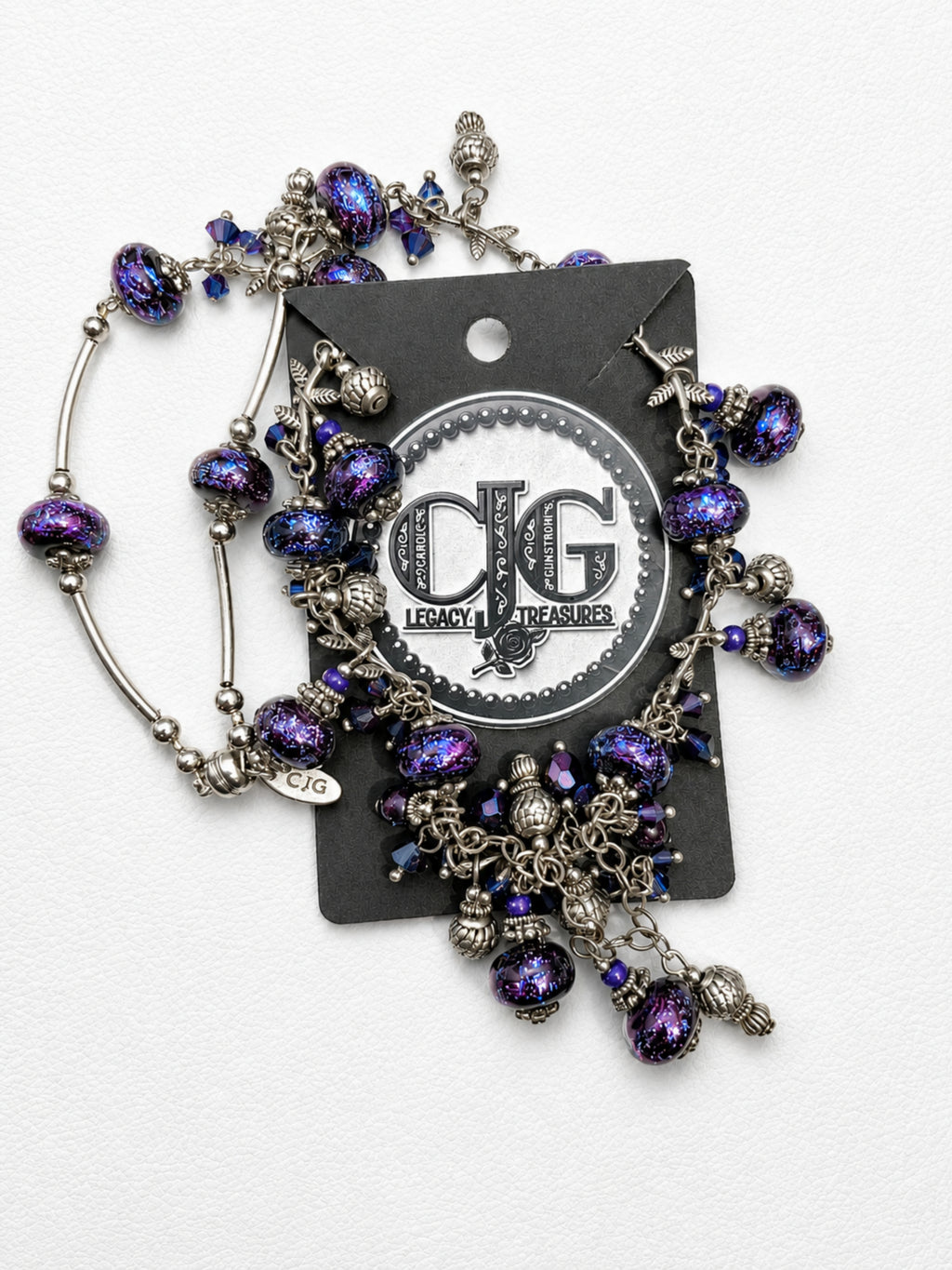 Indigo Galaxy Cluster Necklace
