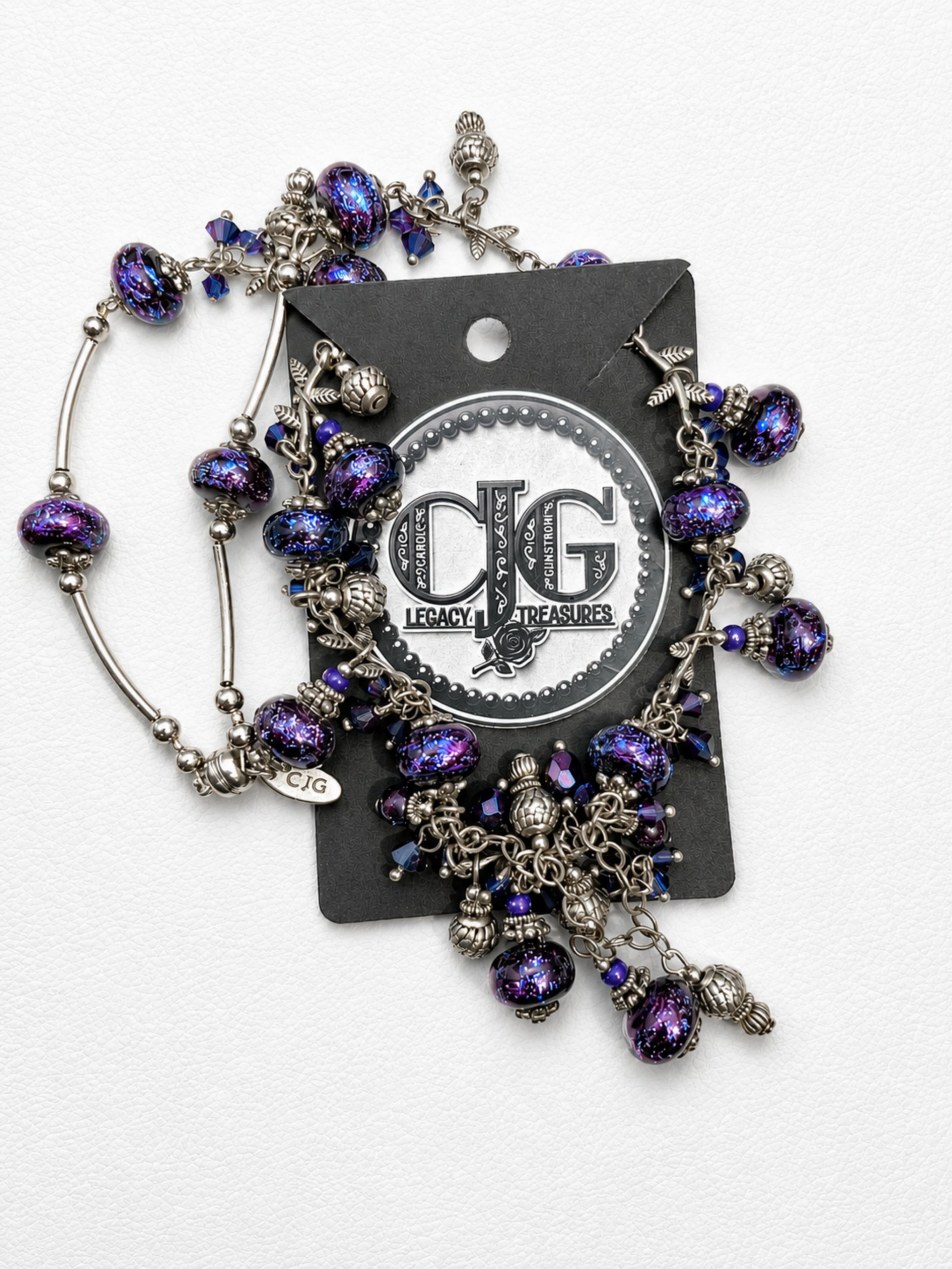 Indigo Galaxy Cluster Necklace