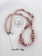 Rose Garden Pearl & Lampwork Necklace