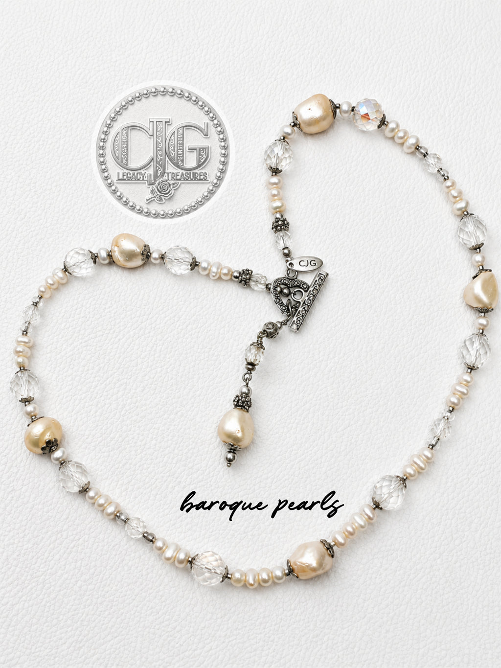 Baroque Pearl & Crystal Backdrop Necklace