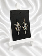 Iridescent Butterfly Crystal Cluster Earrings