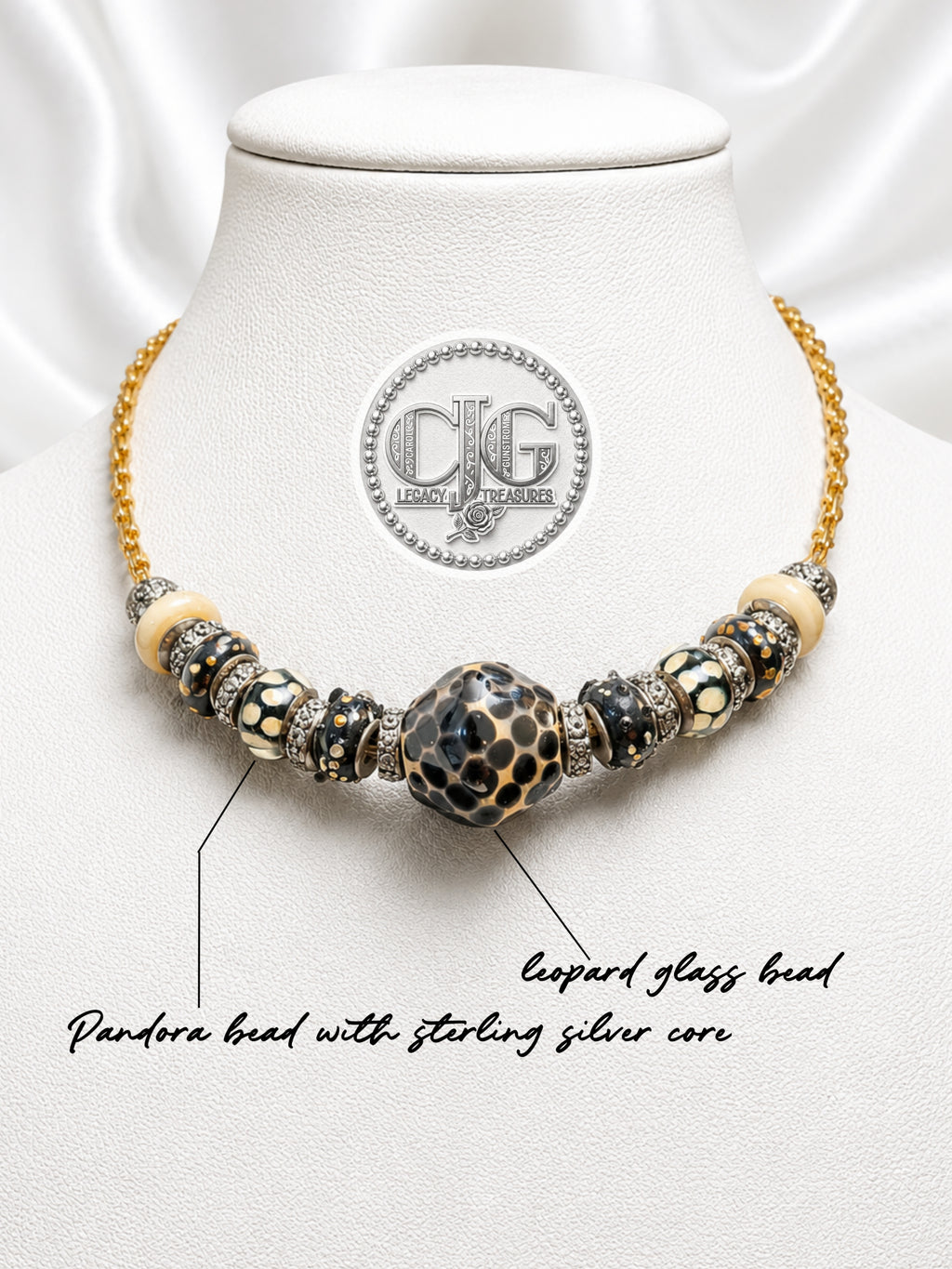 Wild Leopard Pandora Bead Necklace