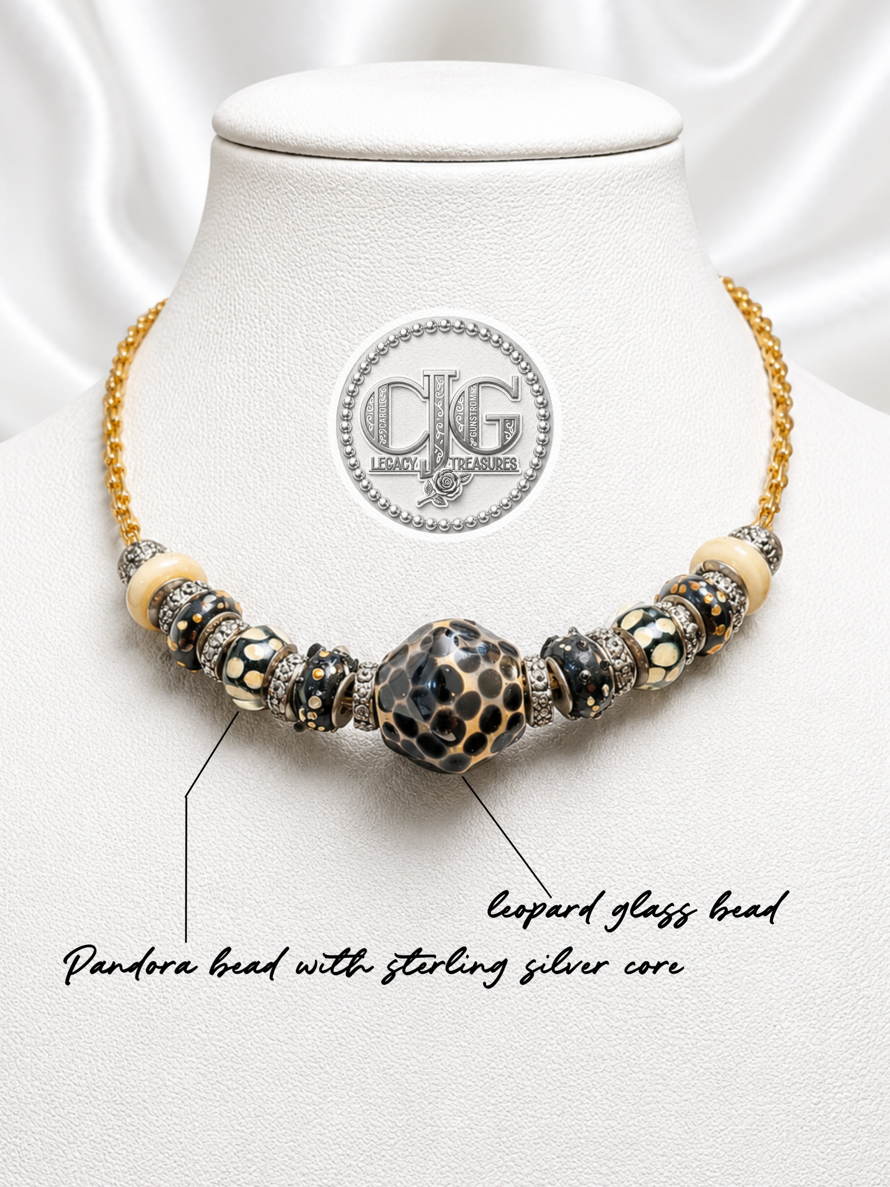Wild Leopard Pandora Bead Necklace
