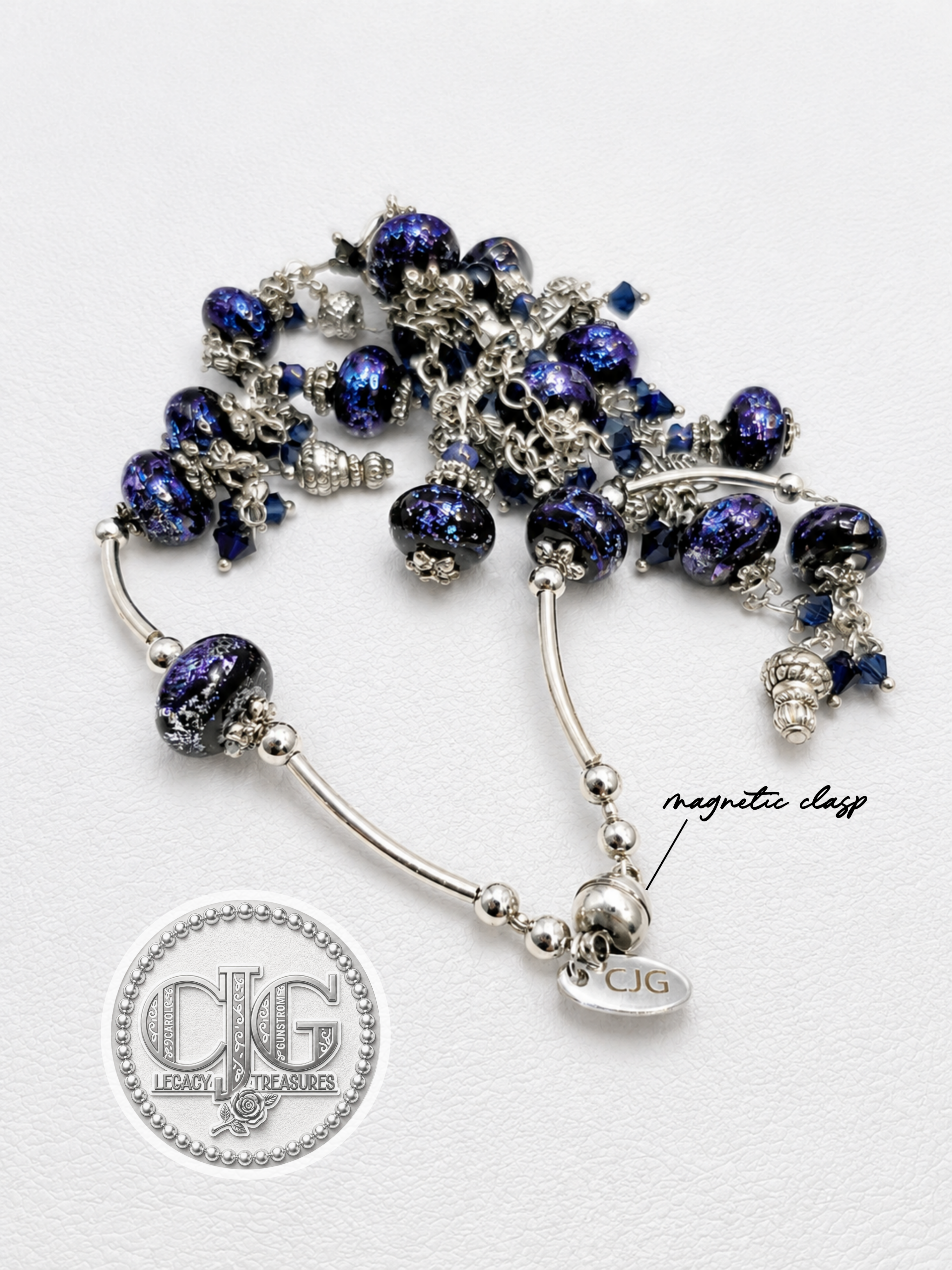 Indigo Galaxy Cluster Necklace