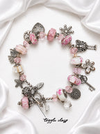 Pink Blossom Trollbead Charm Bracelet