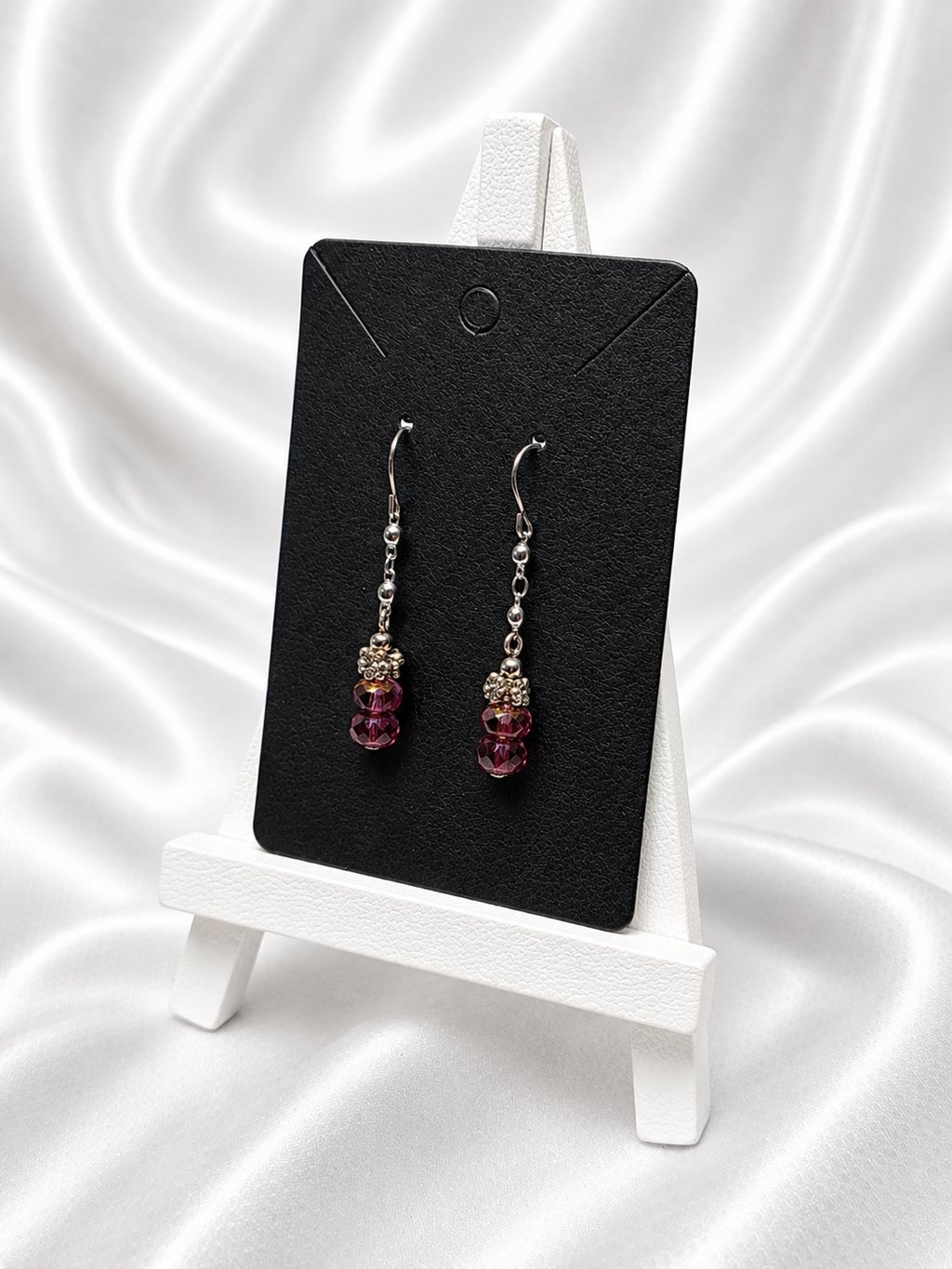 Amethyst Crystal Drop Earrings