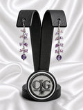 Purple Crystal Cascade Earrings