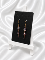 Lavender-Blush Crystal Copper Earrings