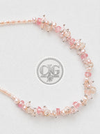 Blush Pearl & Crystal Cluster Necklace