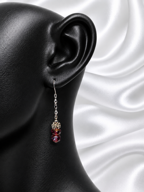 Amethyst Crystal Drop Earrings
