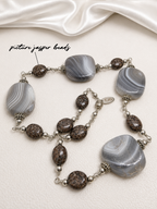 Grey-Brown Botswana Agate & Jasper Necklace