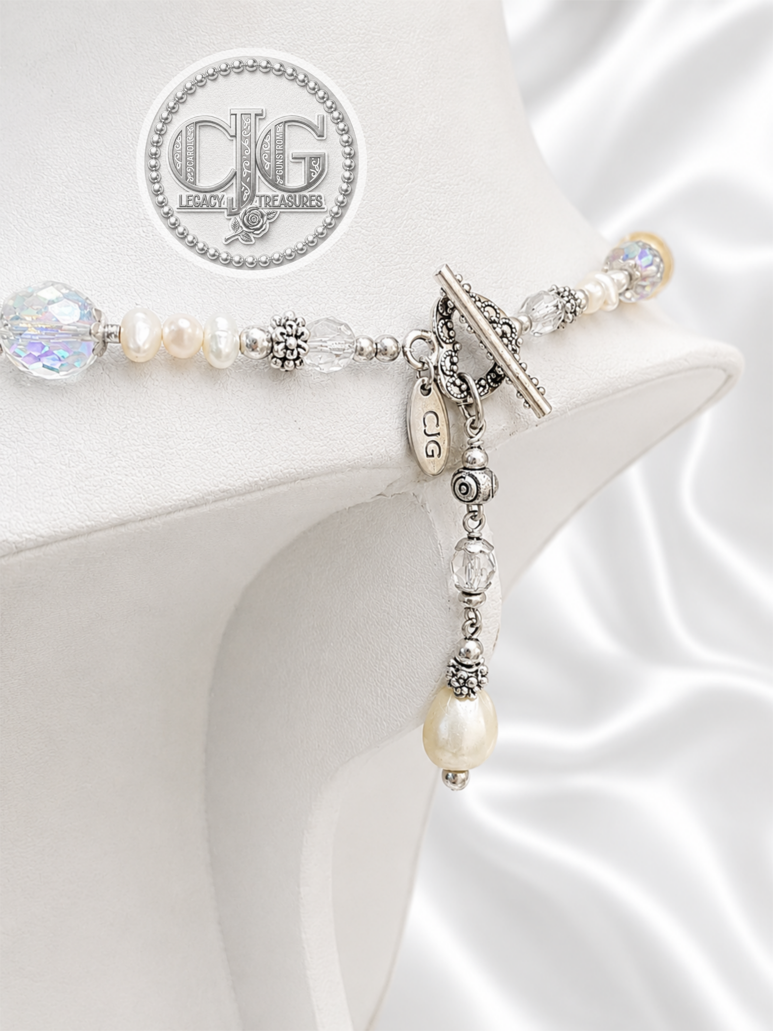 Baroque Pearl & Crystal Backdrop Necklace