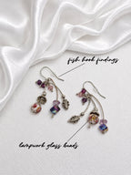 Lavender Crystal Floral Chandelier Earrings