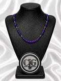 Amethyst & Iridescent Beaded Necklace