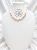 Blush Pearl & Crystal Cluster Necklace