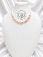 Blush Pearl & Crystal Cluster Necklace