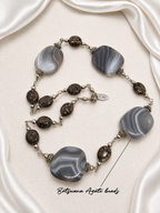 Grey-Brown Botswana Agate & Jasper Necklace