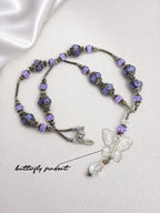 Lavender Pandora Butterfly Necklace