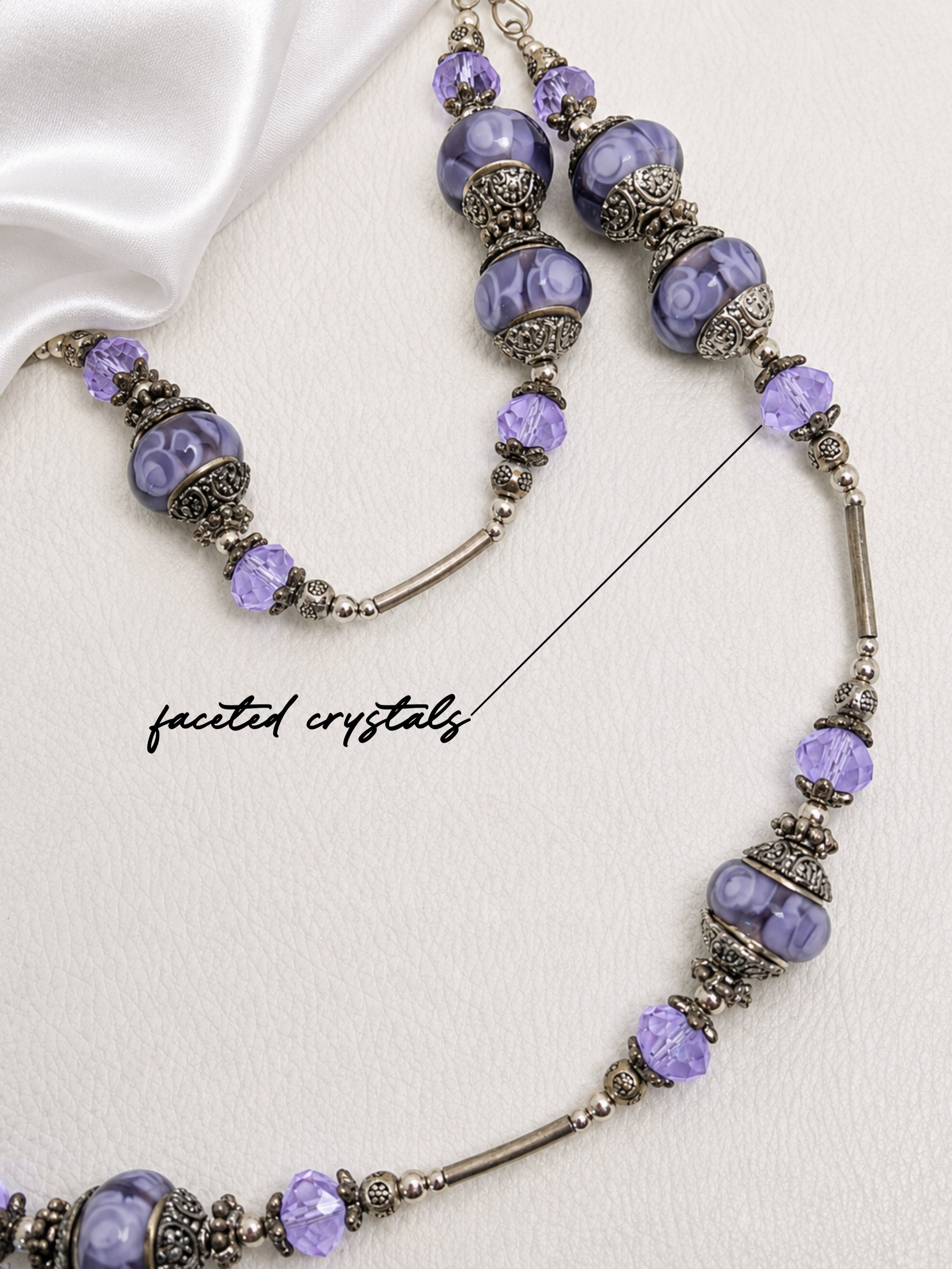 Lavender Pandora Butterfly Necklace