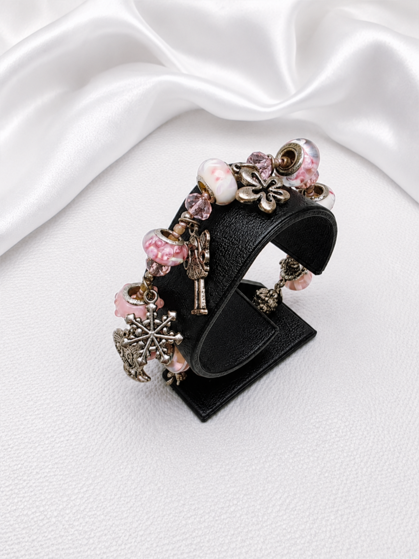 Pink Blossom Trollbead Charm Bracelet