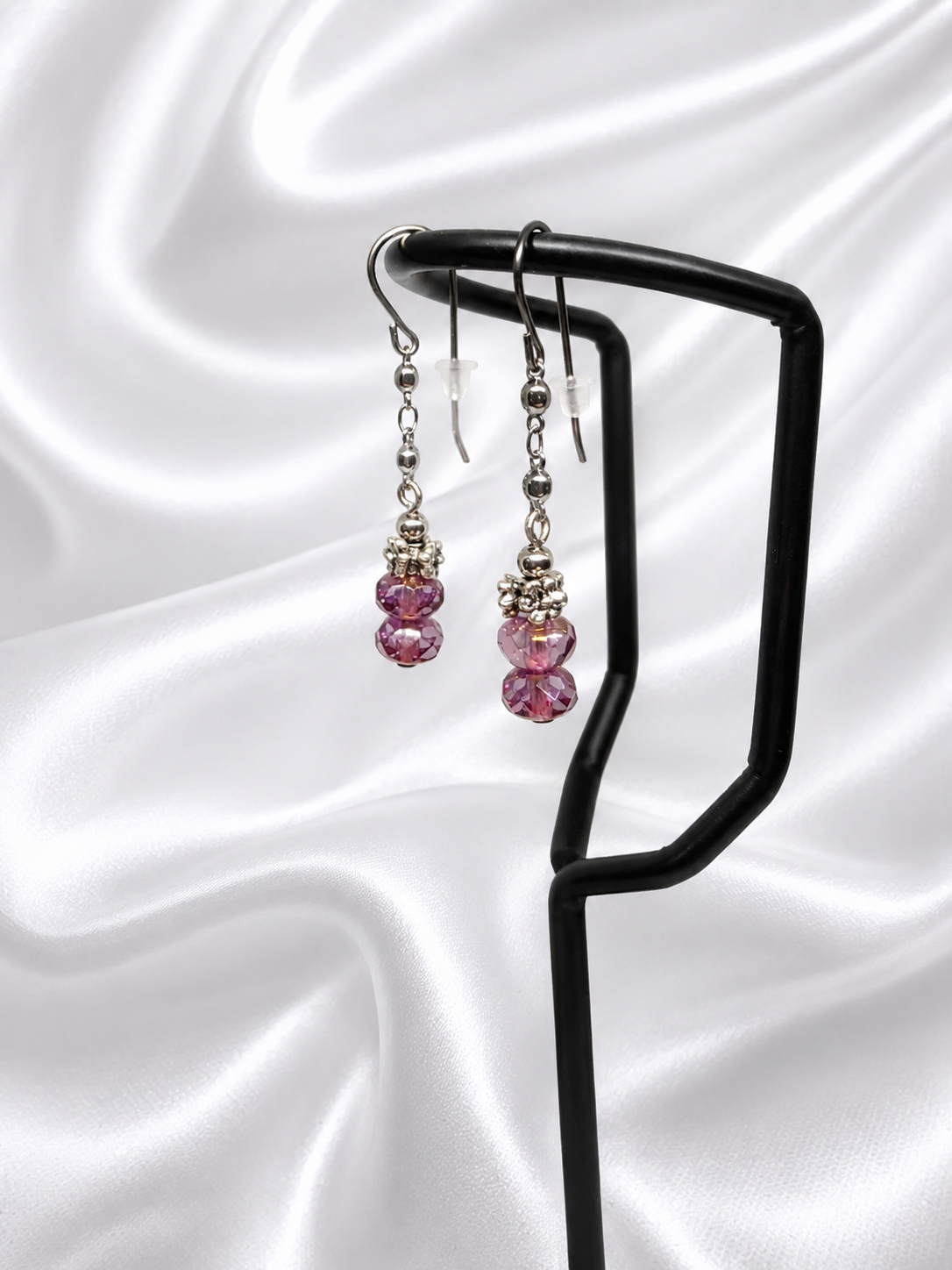 Amethyst Crystal Drop Earrings