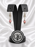 Rose Pearl & Silver Floral Earrings