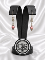 Rose Pearl & Silver Floral Earrings