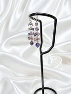Purple Crystal Cascade Earrings
