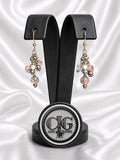 Floral Crystal Cascade Cluster Earrings