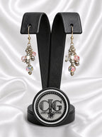 Floral Crystal Cascade Cluster Earrings