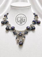 Indigo Galaxy Cluster Necklace