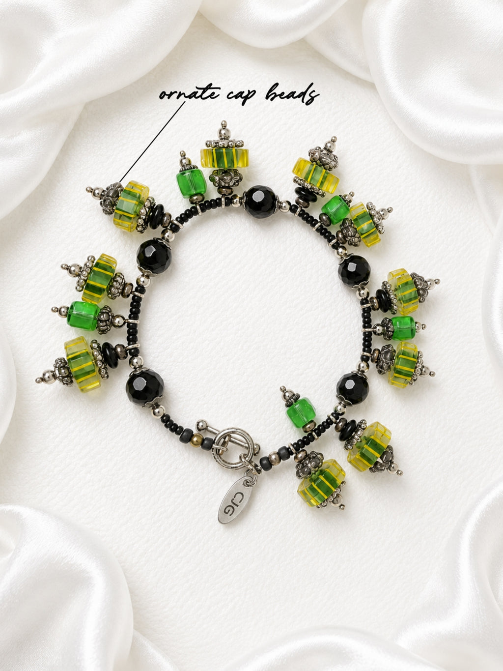 Emerald Isle Headpin Charm Bracelet