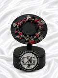 Crimson Trollbead & Crystal Charm Bracelet