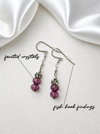 Amethyst Crystal Drop Earrings