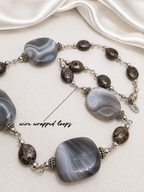 Grey-Brown Botswana Agate & Jasper Necklace